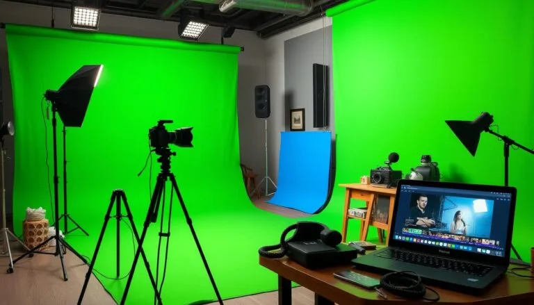 set up a green screen