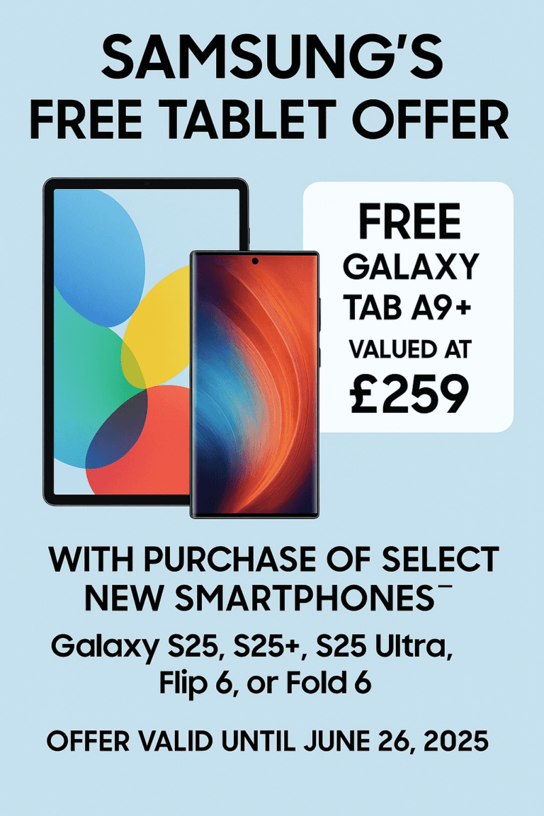 Samsung deals 2025: Get a Free Galaxy Tab A9+ with Select Smartphones Before June 26, 2025d