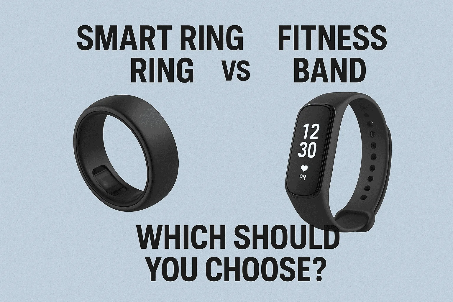A smart ring and a fitness tracker